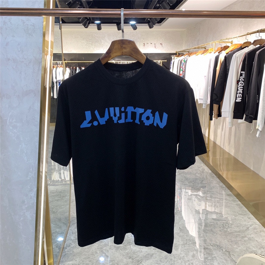 L0Uis Vu1tt Áo Thun Cotton Cổ Tròn Ngắn Tay In Chữ Cái Mới Thời Trang Mùa Hè Dành Cho Nam 2022 S-4XL