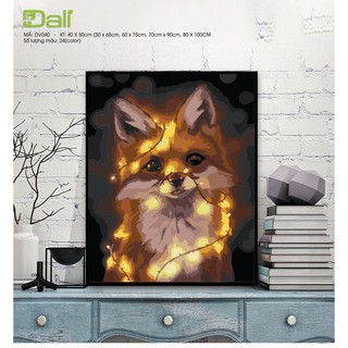 Tranh treo tường tự tô màu số hóa DALI Chú cáo DV040