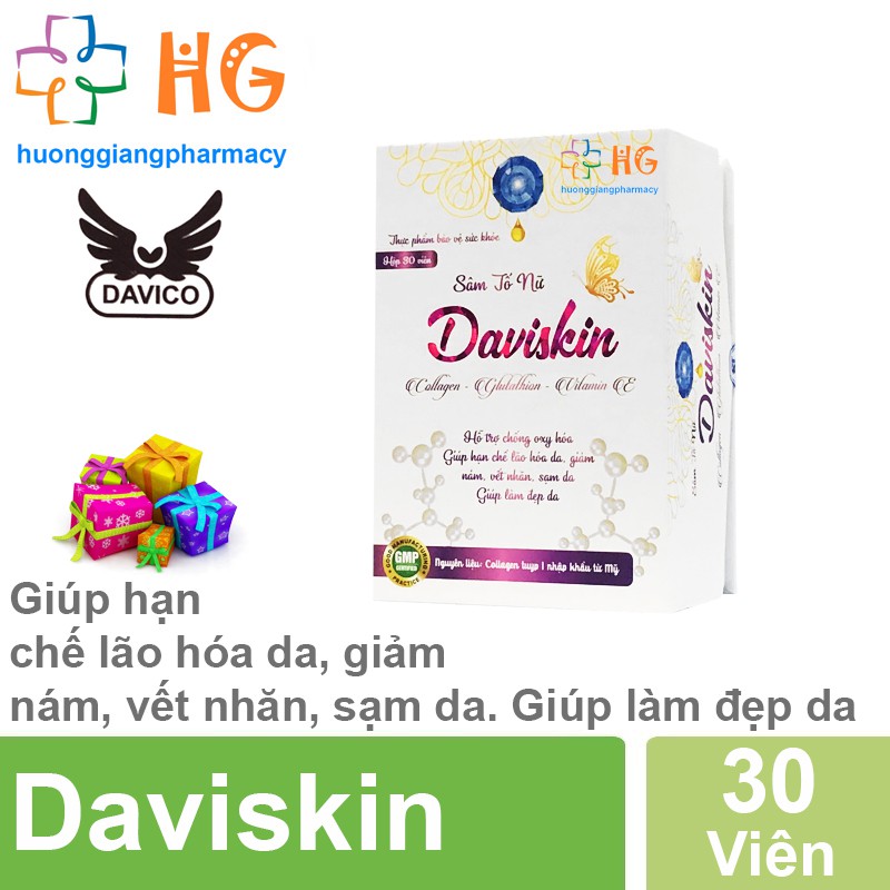 Sâm tố nữ Daviskin - Hạn chế lão hóa da, giảm nám, vết nhăn, sạm da. Làm đẹp da, cân bằng nội tiết tố nữ