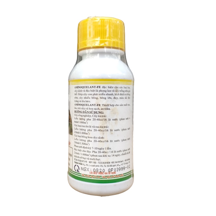 Amino Quelant Fe Phân bón lá đạm sinh học cao cấp bổ sung sắt - biến vàng thành xanh chai 100ml