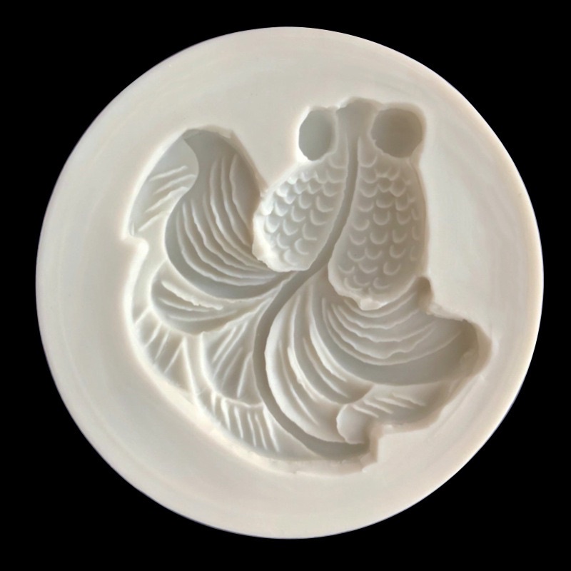 Khuôn silicon cá vàng trang trí bánh