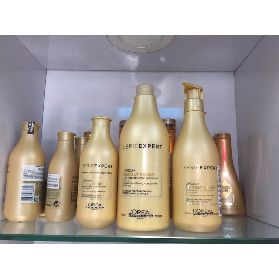 [L'oreal-chính hãng] Dầu gội phục hồi tóc L'oreal Serie Expert Absolut Repair Gold Quinoa shampoo 1500ml