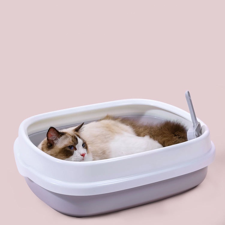 Khay Vệ Sinh Cho Mèo Đa Dạng Màu Sắc, 2 Size Lớn &amp; Nhỏ Tặng Kèm Xẻng KVS4048 MIAOCAT