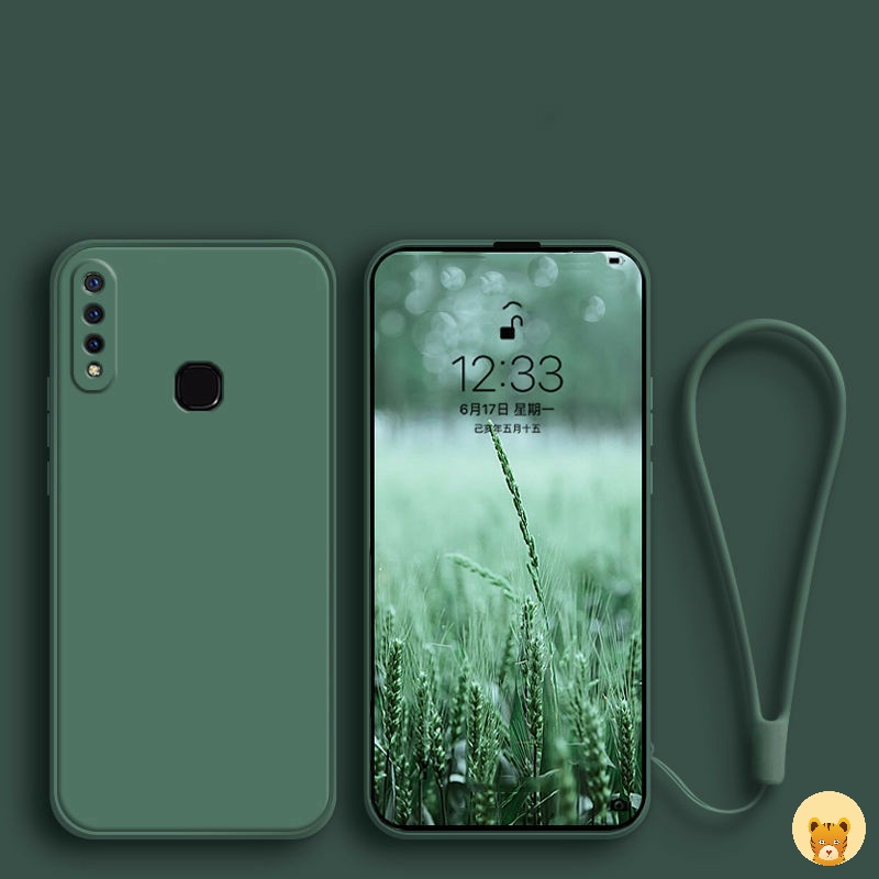Ốp Điện Thoại TPU Silicone Mềm Đơn Giản Thời Trang + Dây Đeo Cho Vivo Y19
