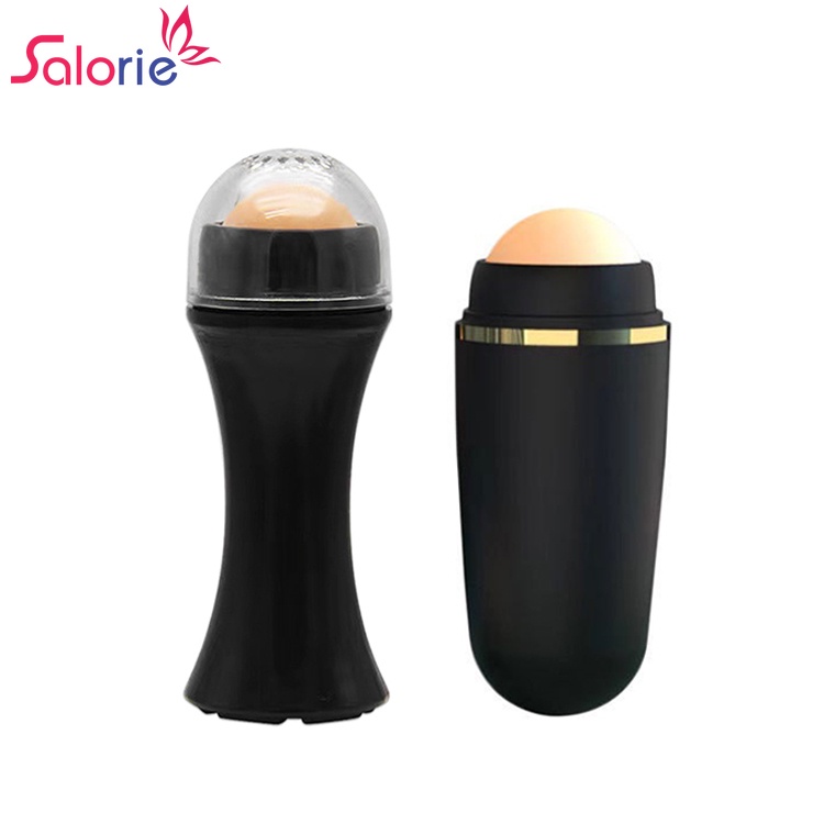 Con lăn mát xa mặt SALORIE cầm tay bằng đá núi lửa giúp hấp thụ dầu có thể tái sử dụng/ rửa sạch