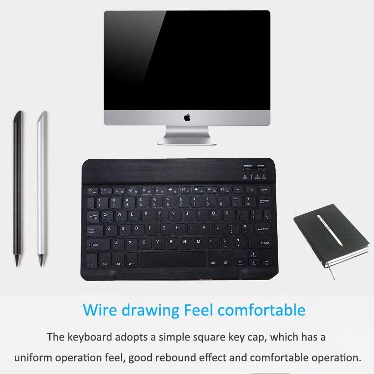 Bàn phím máy tính không dây bluetooth thích hợp cho iPad Mini Air Pro Android iOS