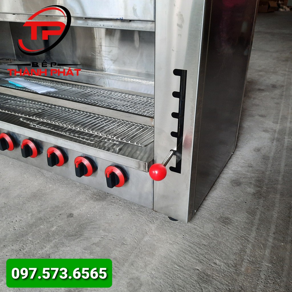 Lò Nướng Salamander 8 họng, Bảo Hành 24 Tháng, Họng Bằng Gang Đúc Siêu Bền