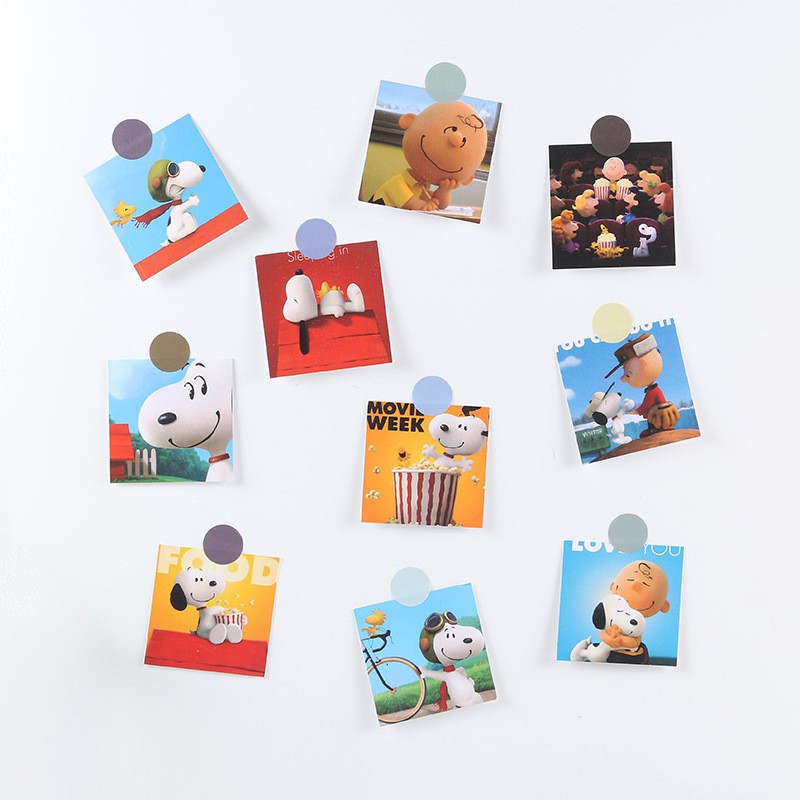 Set 10 postcard hoạt hình Snoopy và cô gái dễ thương trang trí