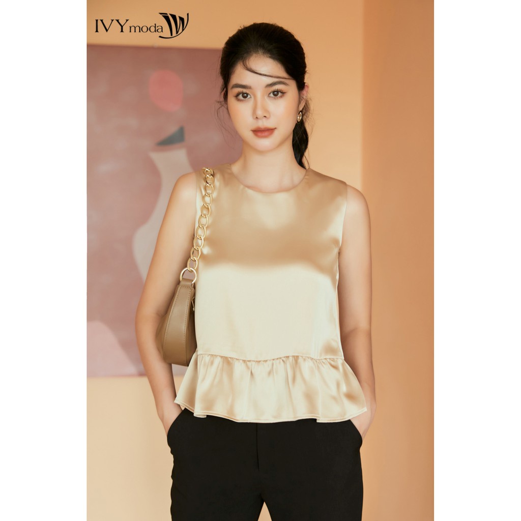 [NHẬP WABRTL5 GIẢM 10% TỐI ĐA 50K ĐH 250K ]Áo peplum sát nách IVY moda MS 15M6526