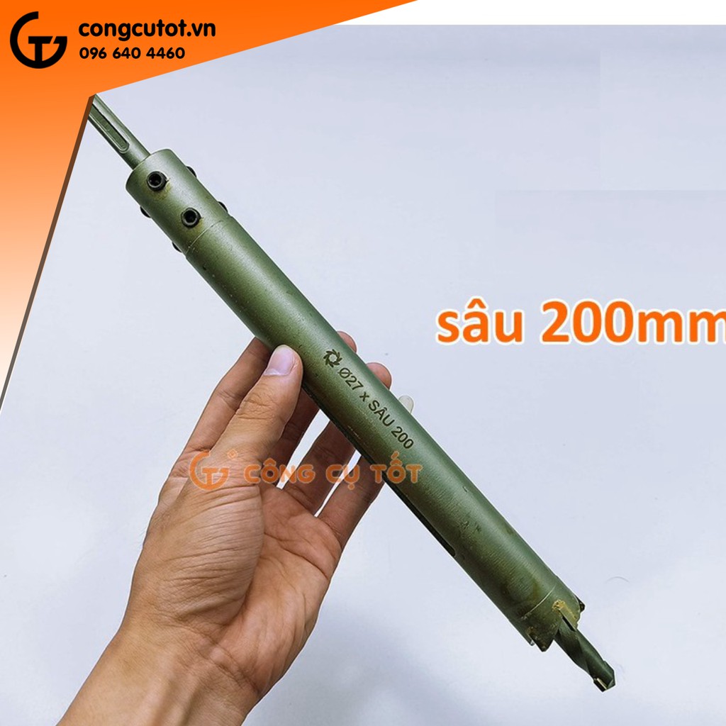 Mũi khoét tường đuôi gài Thắng Lợi sâu 200mm