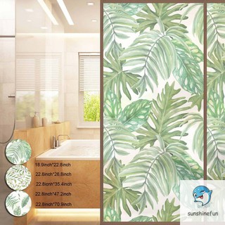 Giấy dán kính họa tiết chiếc lá cho phòng khách , phòng tắm