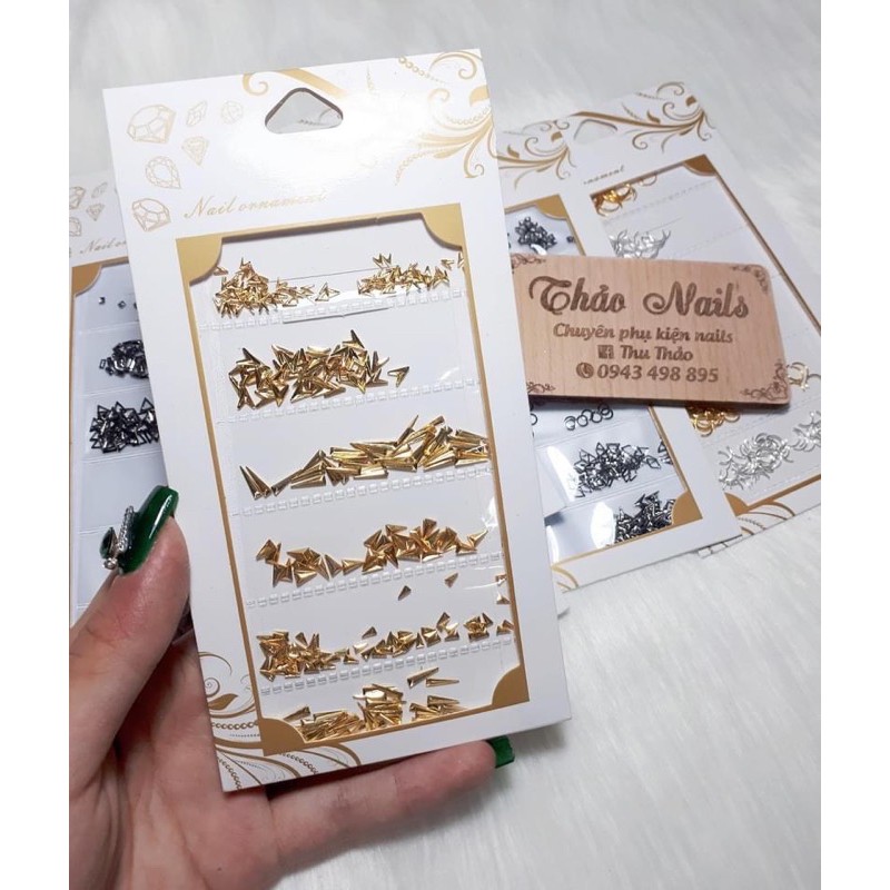 (HOT) set kim loại trang trí móng tay