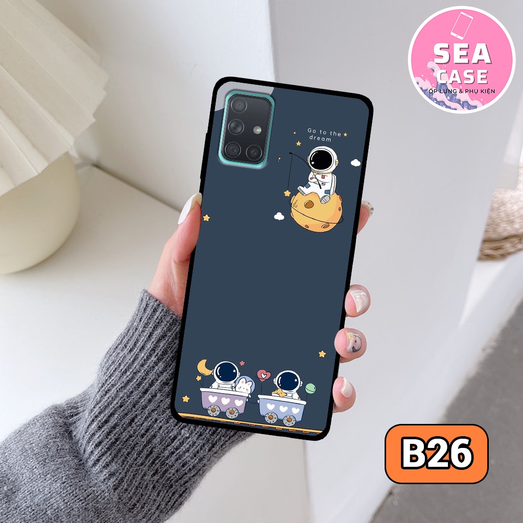 Ốp lưng Samsung A51/ A71/ M51 hình vũ trụ,hoạt hình,phi hành gia – ốp nhựa chống trầy,chống va đập