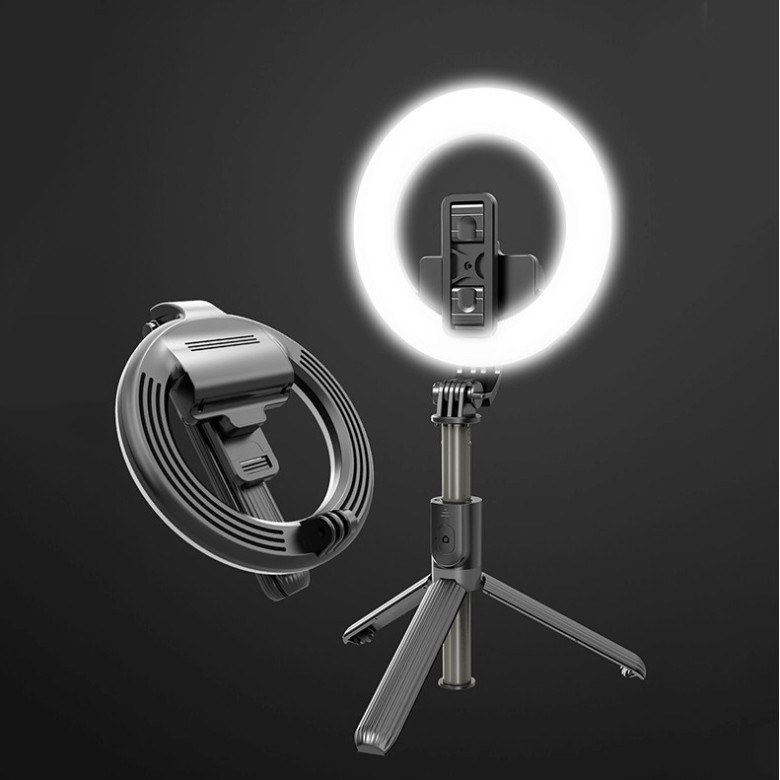 Gậy selfie L07 kiêm giá đỡ hỗ trợ Live stream tích hợp vòng đèn Led rực rỡ | BigBuy360 - bigbuy360.vn