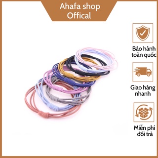 1k Dây buộc tóc thun buộc tóc họa tiết xinh xắn 1 dây 4 chiếc buộc siêu chắc bảo vệ tóc
