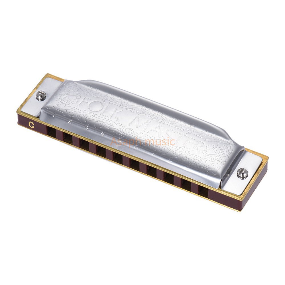 Kèn Harmonica Suzuki 1072-C Folkmaster 10 lỗ tiêu chuẩn 20 tông cho học sinh/ người mới tập chơi