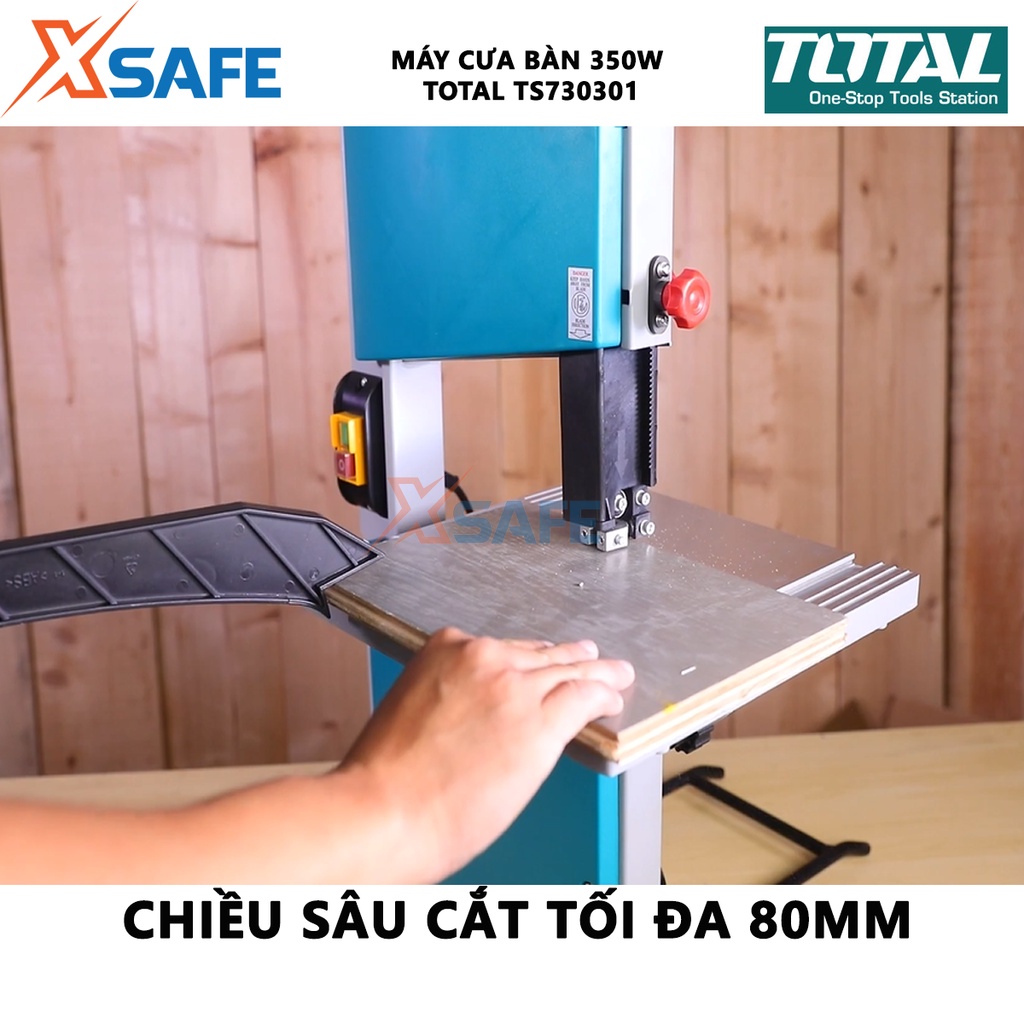Máy cưa bàn 350W TOTAL TS730301  kích thước bàn cắt 300x300mm, chiều dài lưỡi 1511mm - Chính hãng [XSAFE]