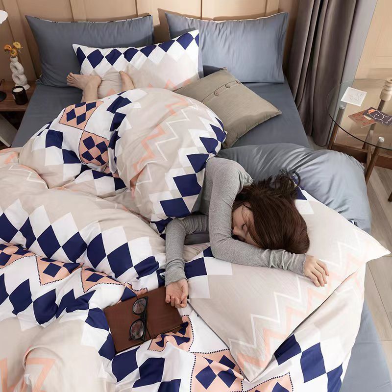 LOBE  Bộ ga gối 5 món Cotton living 100% mềm mịn, chống xù,không phai đủ màu xanh,xám,vàng,hồng,tím,nâu,cam,đỏ