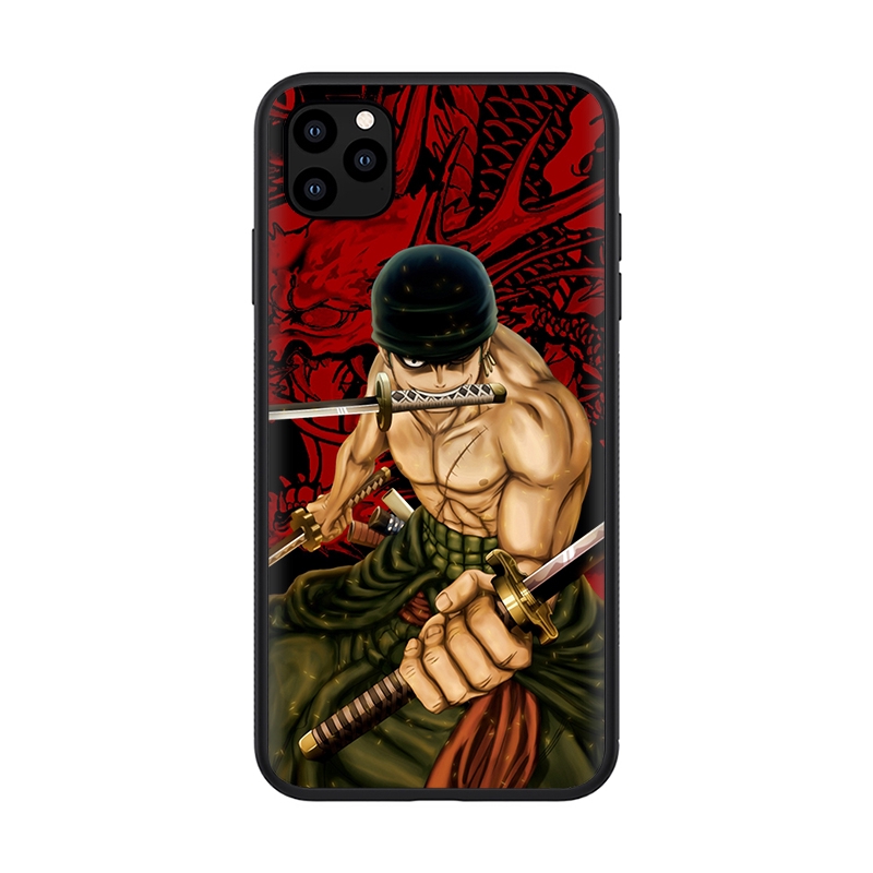 Ốp lưng mềm hình One Piece Roronoa Zoro cho iPhone 11 Pro XS Max XR X 8 7 6S 6 Plus 5S 5 SE 2020