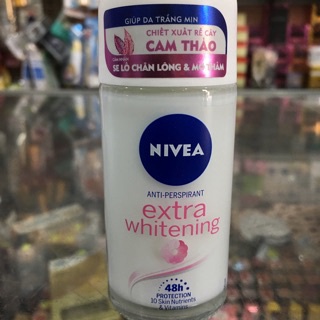 Lăn khử mùi Nivea Extra Whitening Trắng mịn mờ vết thâm chai 50ml