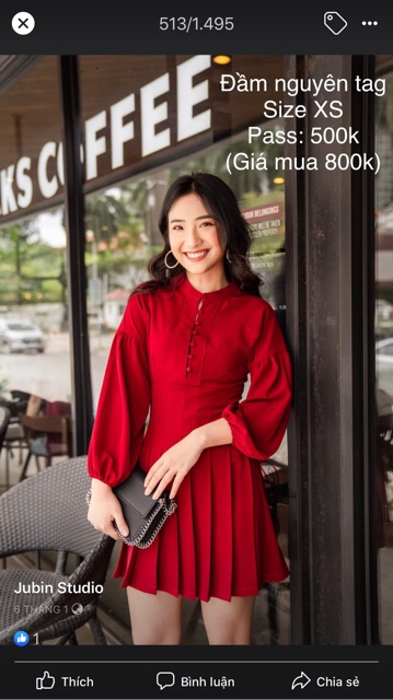 Thanh lý váy Jubin Studio New 100% size XS (tương đương size S)