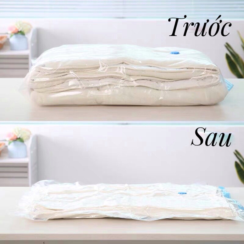 Túi hút chân không quần áo trong suốt đủ size| Đựng vừa các loại vali, sắp xếp tủ quần áo gọn gàng.