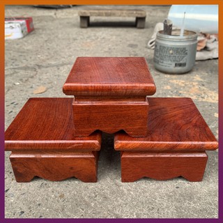 Đế kê mini gỗ hương - Đôn vuông kê chậu cảnh, đế tượng