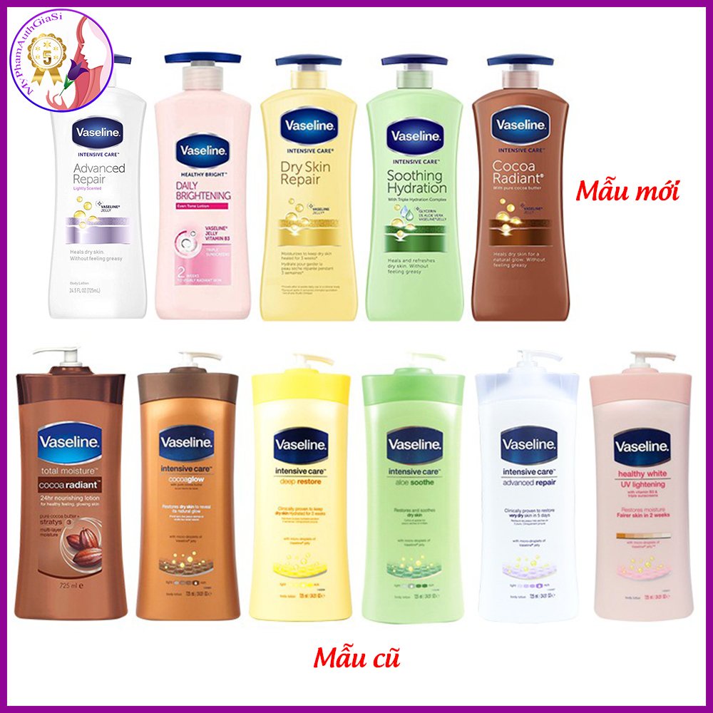 sữa dưỡng thể vaseline màu hồng heathy white dưỡng ẩm làm sáng và mềm mịn da 725ml india