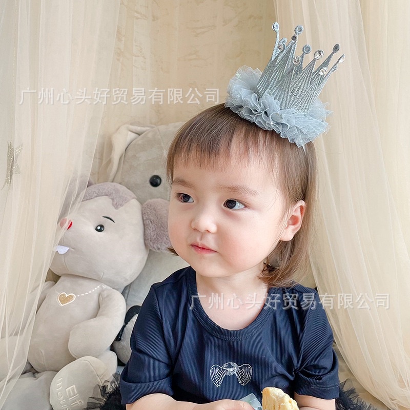 Kẹp tóc sinh nhật vương miện cho bé