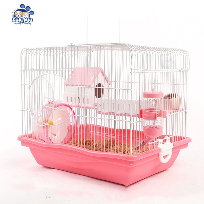 Lồng Chuồng 2 Tầng Cho Hamster full phụ kiên