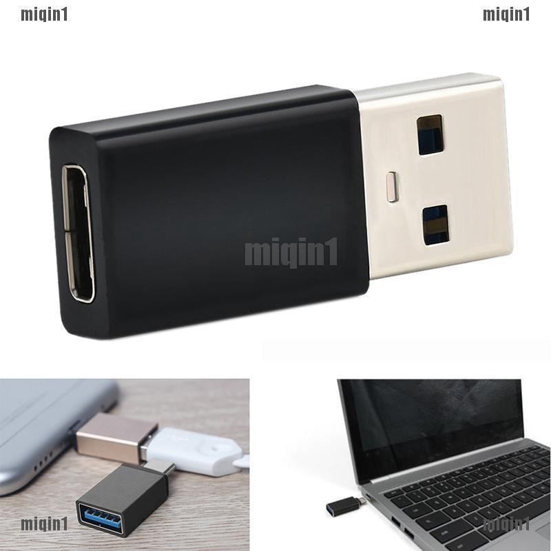 Đầu chuyển đổi USB-C 3.1 sang USB 3.0 Male sang USB A Female màu trắng đen