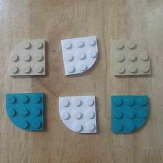 Đồ chơi lắp ráp plate, round corner 3 x 3