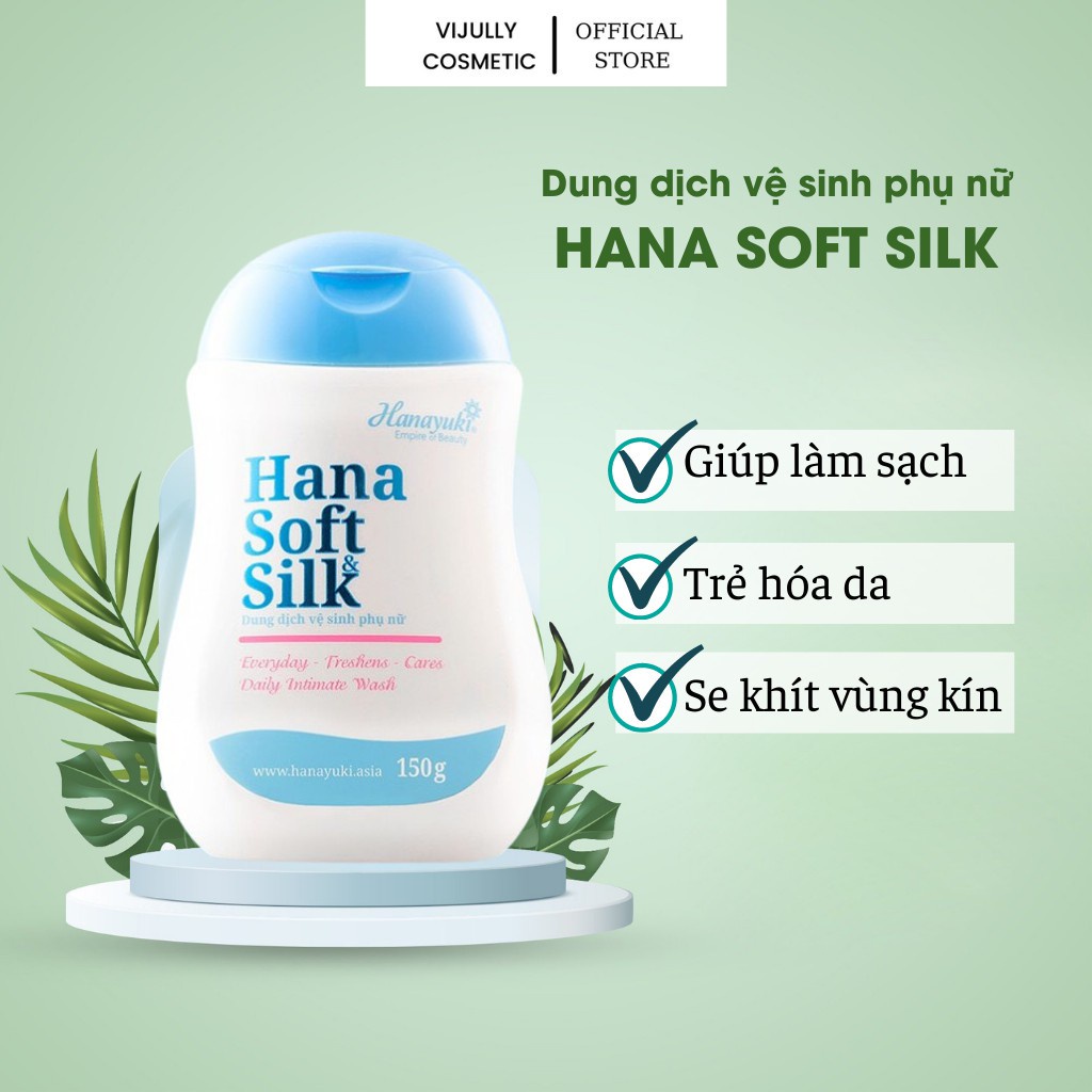 Dung dịch vệ sinh Hana soft silk xanh - VP Hồng khô ráo, khử mùi