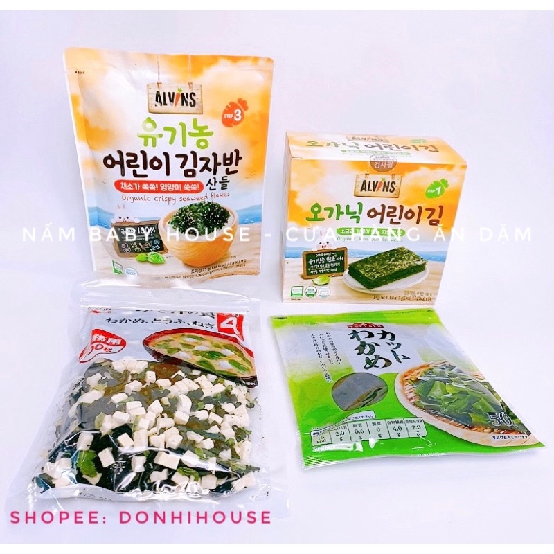 Rong biển đậu hủ khô Nhật Bản nấu canh cho bé  - rong biển nấu canh Miso 100g date 3/2024
