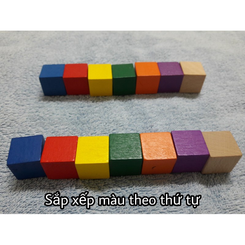 100 Khối gỗ vuông - Khối gỗ lập phương (cube) - loại 2.5cm