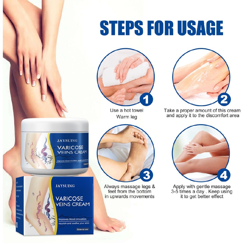 50g Vein Care Fading Cream Varicose Veins Cream for Legs Veins Herbal Ointment