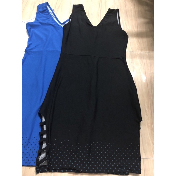 Đầm thun cổ V body lên chuyền mềm mát