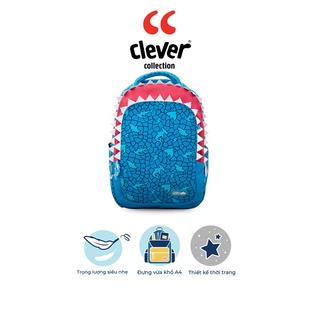 Ba lô cleverhippo ba lô easy go - shark cage bs0108/blue