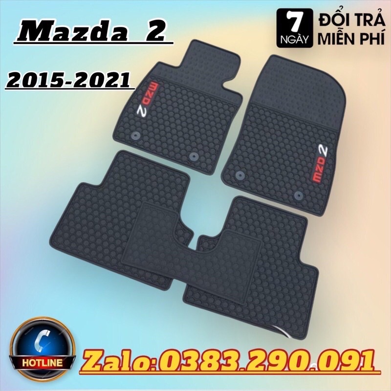 Lót sàn cao su đúc Mazda 2 2015 - 2022 Hàng cao cấp không mùi