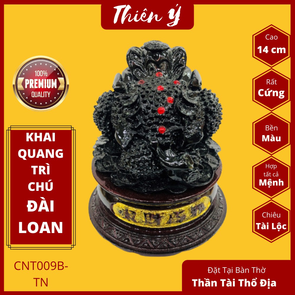 [Hỗ Trợ Khai Quang] Cóc Ngậm Tiền - Thiềm Thừ - Cóc Ba Chân Phong Thủy- cao 14 cm-CNT009B-TN-Đồ Thờ Thiên Ý