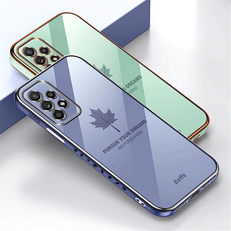 Ốp Điện Thoại Họa Tiết Lá Phong Dành Cho Samsung Galaxy A02S A03 A03S A23 4G A13 A33 A53 A73 5G A23 5G