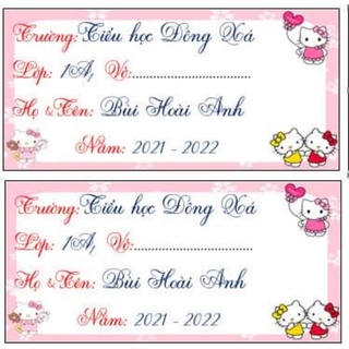 Nhãn vở in tên lấy ngay