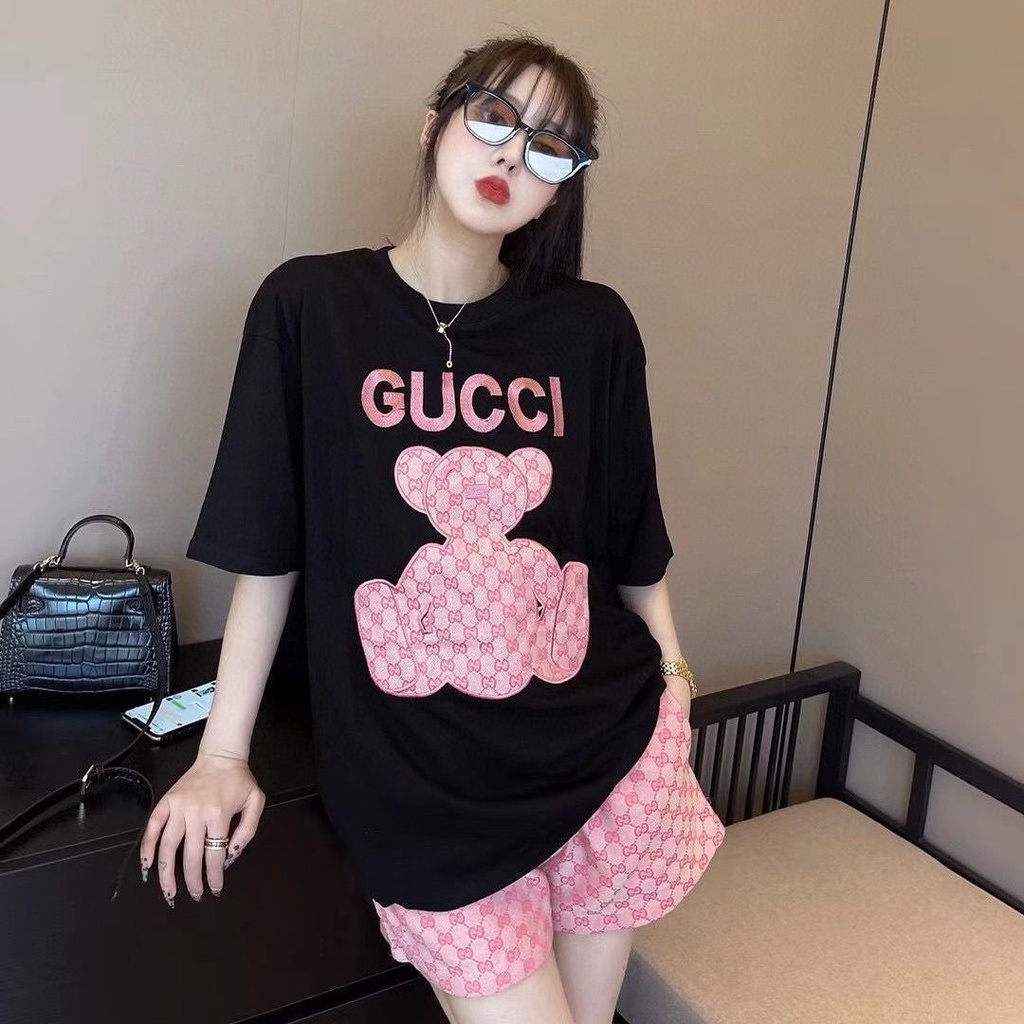  [BDN002] - Đồ Bộ Gucci Gấu Hồng Trẻ Trung Năng Động