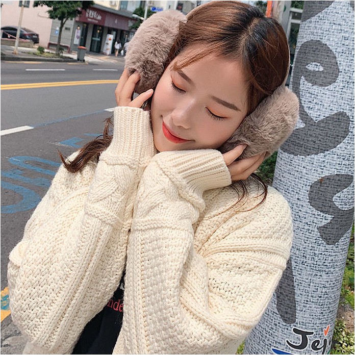 Bịt tai giữ ấm mùa đông lông thỏ dễ thương Teen Store TS1069