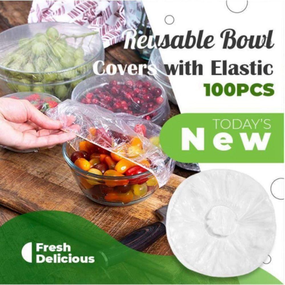 1 Cuộn Túi Nhựa Co Giãn Bọc Thực Phẩm Tái Sử Dụng Tiện Lợi