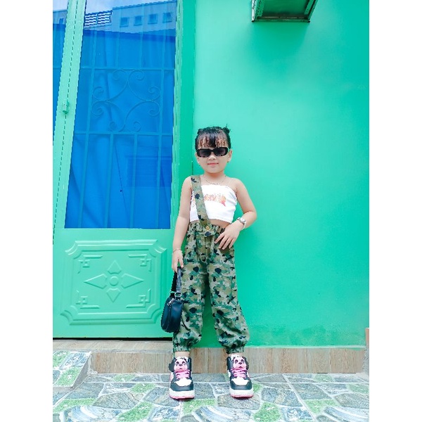 Set Áo Dây Quần Lính Yếm Cho Bé