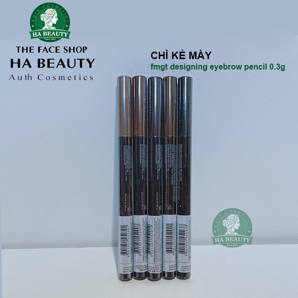 Chì kẻ mày trang điểm chân mày lông mày The Face Shop fmgt Designing Eyebrow Pencil 0.25g