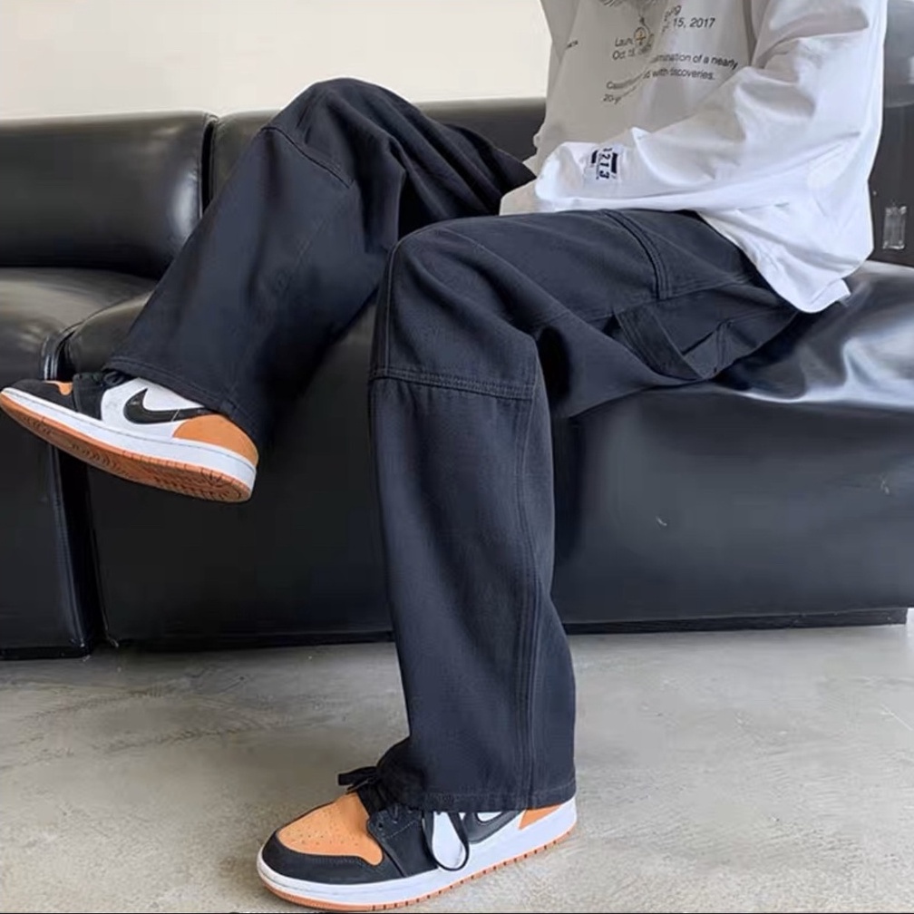 Quần ỐNG RỘNG DÁNG SUÔNG, quần KAKI FORM RỘNG UNISEX