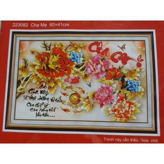 Tranh thêu chữ thập Cha mẹ 223082