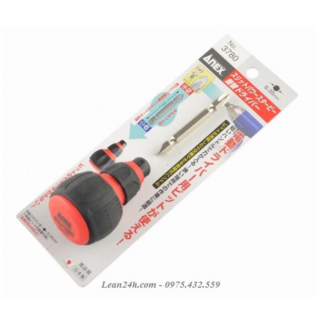 Tô vít 2 đầu Anex No.3780 PH2x6x65 (Japan)
